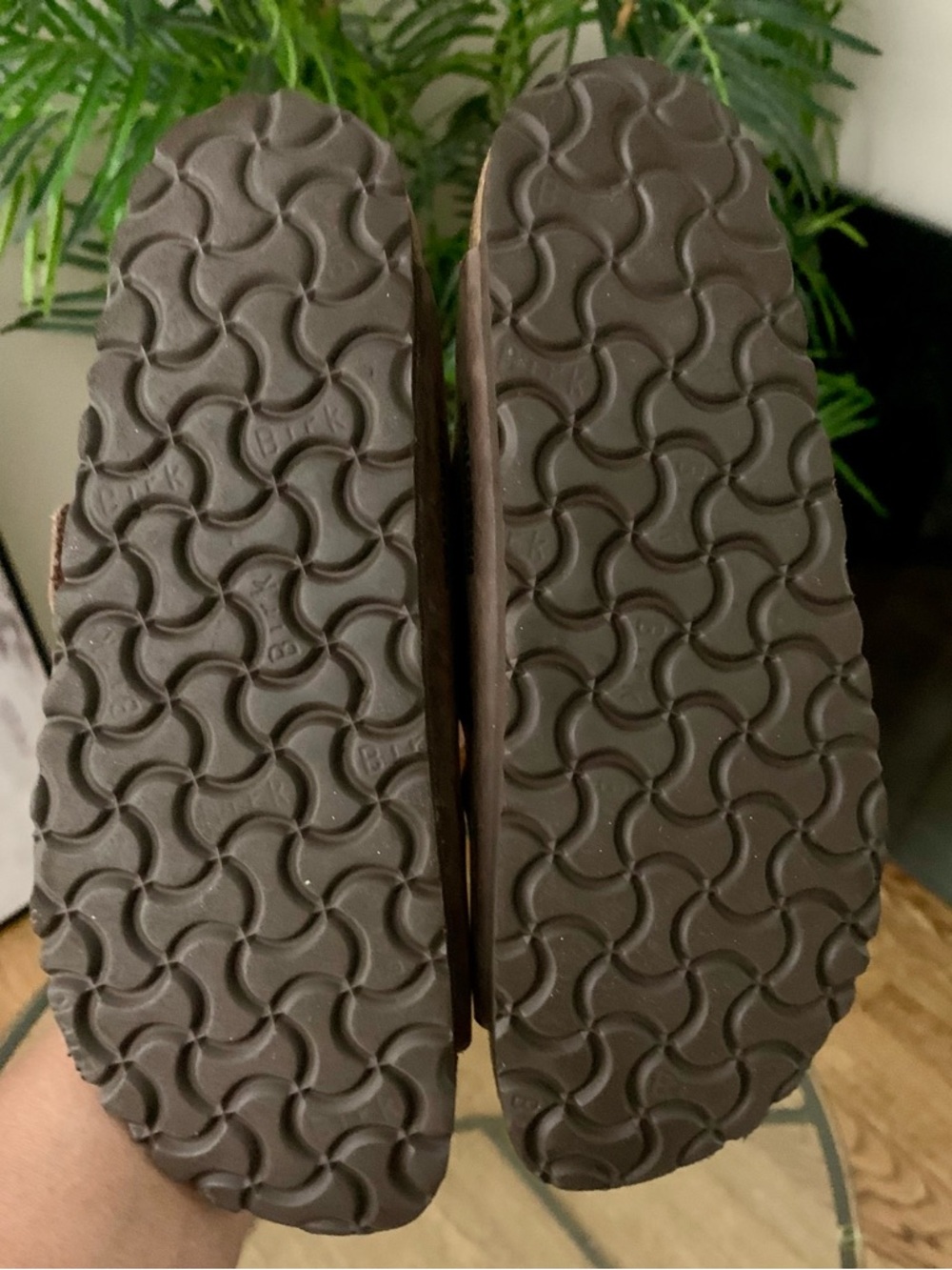Birkenstock Brown Leather Double-Strap Sandals with Copper Buckles. Women size 7 - Picture 5 of 5